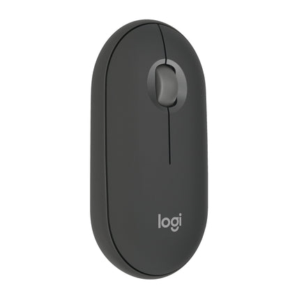 Logitech - Pebble Mouse 2 M350s Slim Lightweight Wireless Bluetooth Optical Silent Ambidextrous Mouse with Customizable Buttons - Wireless - Graphite