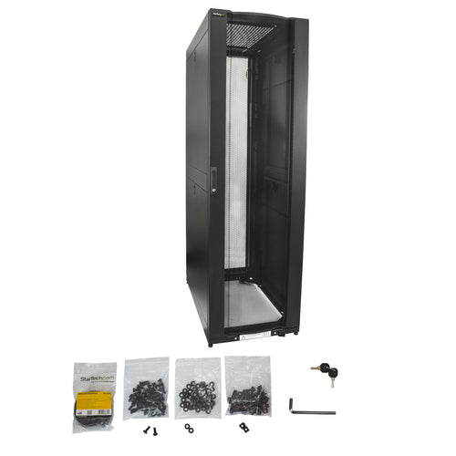 StarTech.com 42U Enterprise-Grade Server Rack Cabinet Kit, 19in Enclosed 4-Post Rack with Built-in Cable Management, 35in (89cm) Mounting Depth, 3307lb (1500kg) Capacity