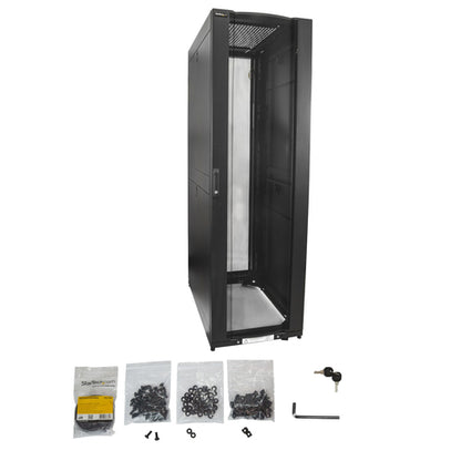 StarTech.com 42U Enterprise-Grade Server Rack Cabinet Kit, 19in Enclosed 4-Post Rack with Built-in Cable Management, 35in (89cm) Mounting Depth, 3307lb (1500kg) Capacity