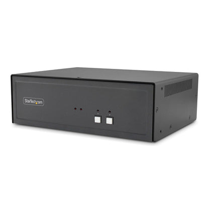 StarTech.com Secure 2-Port Dual-Monitor KVM Switch, HDMI or DisplayPort, 4K 60Hz, NIAP 4.0 Desktop KVM, Metal Housing, CAC Port, Made in the USA