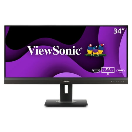 ViewSonic - VG3456A 34" IPS LCD UltraWide QHD Monitor (HDMI, DP, USB-C) - Black