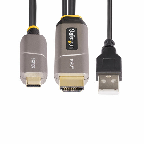 StarTech.com 30ft (9.1m) USB-C to HDMI 2.0 Active Optical Cable (AOC), 4K 60Hz, CL3 Rated, Unidirectional USB Type-C to HDMI Adapter Cable