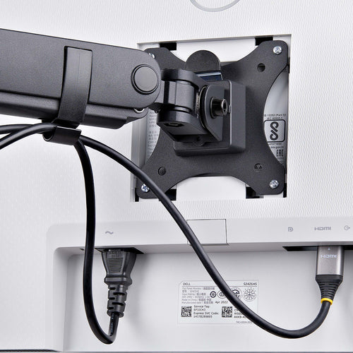 StarTech.com Triple Monitor Desk Mount For Up To Three 27in Screens, VESA 75x75/100x100, Tool-Less Arm Adjustments, C-Clamp/Grommet Mount, Spring-Assisted Arms