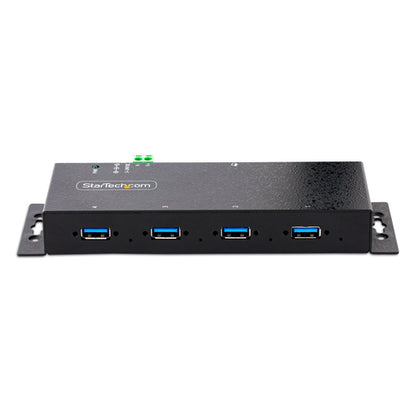 StarTech.com 4-Port USB 3.0 Hub - 5Gbps - Metal Industrial USB-A Hub - Wall or Desk Mountable USB Data Hub - TAA Compliant USB Expander Hub