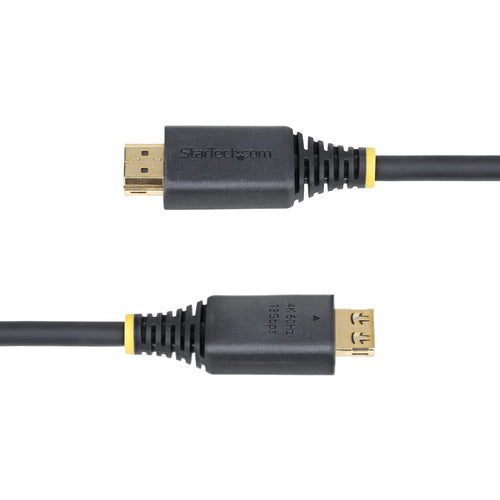 StarTech.com 30cm (1ft) High Speed HDMI Cable with Gripping Connectors, 4K 60Hz/1440p 144Hz, HDR10/HDCP 2.2/ARC, 18Gbps, UHD HDMI Cord for TV/Monitor/Display, TPE Jacket