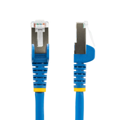 StarTech.com 1ft CAT6a Ethernet Cable - Blue - Low Smoke Zero Halogen (LSZH) - 10GbE 500MHz 100W PoE++ Snagless RJ-45 w/Strain Reliefs S/FTP Network Patch Cord
