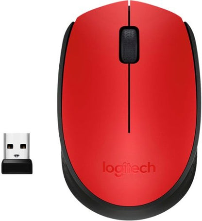 Logitech M170 Wireless Mouse for PC  Mac  Laptop  2.4 GHz with USB Mini Receiver  Red