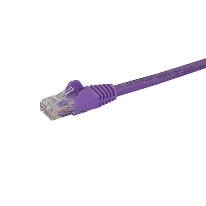 StarTech.com 1ft CAT6 Ethernet Cable - Purple CAT 6 Gigabit Ethernet Wire -250MHz 100W PoE RJ45 UTP Network/Patch Cord Snagless w/Strain Relief Individually Tested