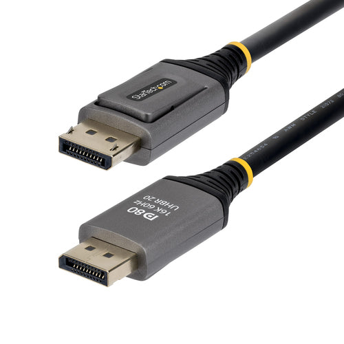 StarTech.com 3ft DisplayPort 2.1 Cable, VESA Certified DP80 DisplayPort Cable, Uncompressed 10K/8K 60Hz, 16K 60Hz/8K 240Hz w/DSC 1.2a, DP 2.1 Monitor Cord