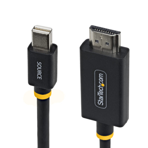 StarTech.com 3ft (91cm) Mini DisplayPort to HDMI Adapter Cable, 4K 60Hz with HBR3/HDCP 2.3/DPCP, MDP to HDMI 2.0, Active Video Converter, Mini DisplayPort Desktop to HDMI Monitor