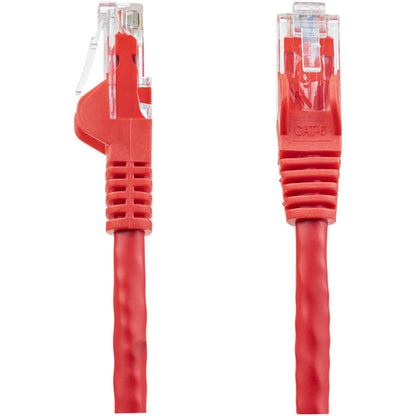 StarTech.com 10ft CAT6 Cable - Red CAT6 Ethernet Cable - Gigabit Ethernet Wire - 250MHz 100W PoE RJ45 UTP CAT 6 Network/Patch Cord Snagless - Individually Tested