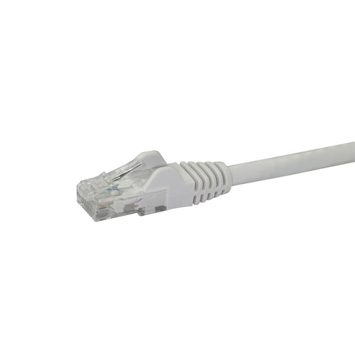 StarTech.com 1ft CAT6 Ethernet Cable - White CAT 6 Gigabit Ethernet Wire -250MHz 100W PoE RJ45 UTP Network/Patch Cord Snagless w/Strain Relief Individually Tested