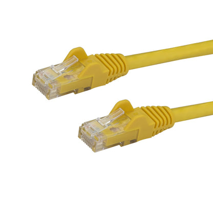 StarTech.com 1ft CAT6 Ethernet Cable - Yellow CAT 6 Gigabit Ethernet Wire -250MHz 100W PoE RJ45 UTP Network/Patch Cord Snagless w/Strain Relief Individually Tested