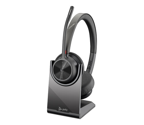 HP Poly Voyager 4320 Microsoft Teams Certified Headset +BT700 dongle +Charging Stand