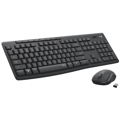 Logitech MK295 Wireless Mouse & Keyboard Combo with SilentTouch Technology  Full Numpad  Graphite