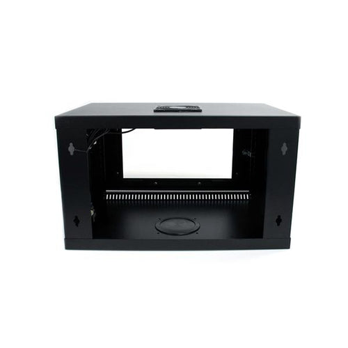 StarTech.com 2-Post 6U Wall Mount Network Cabinet with Acrylic Door, 19" Wall-Mounted Server Rack for Data / AV / Electronics / Computer Equipment, Small Vented Rack Enclosure