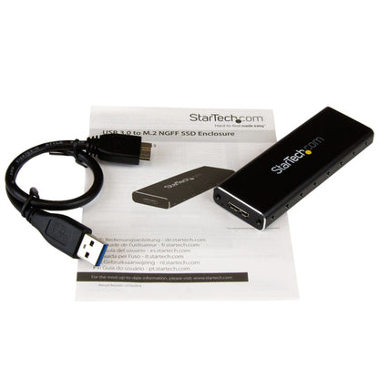 StarTech.com M.2 SSD Enclosure for M.2 SATA SSDs - USB 3.0 (5Gbps) with UASP - TAA