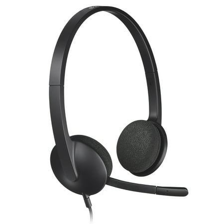 Logitech H340 USB Headset with Noise-Cancelling Mic  Black