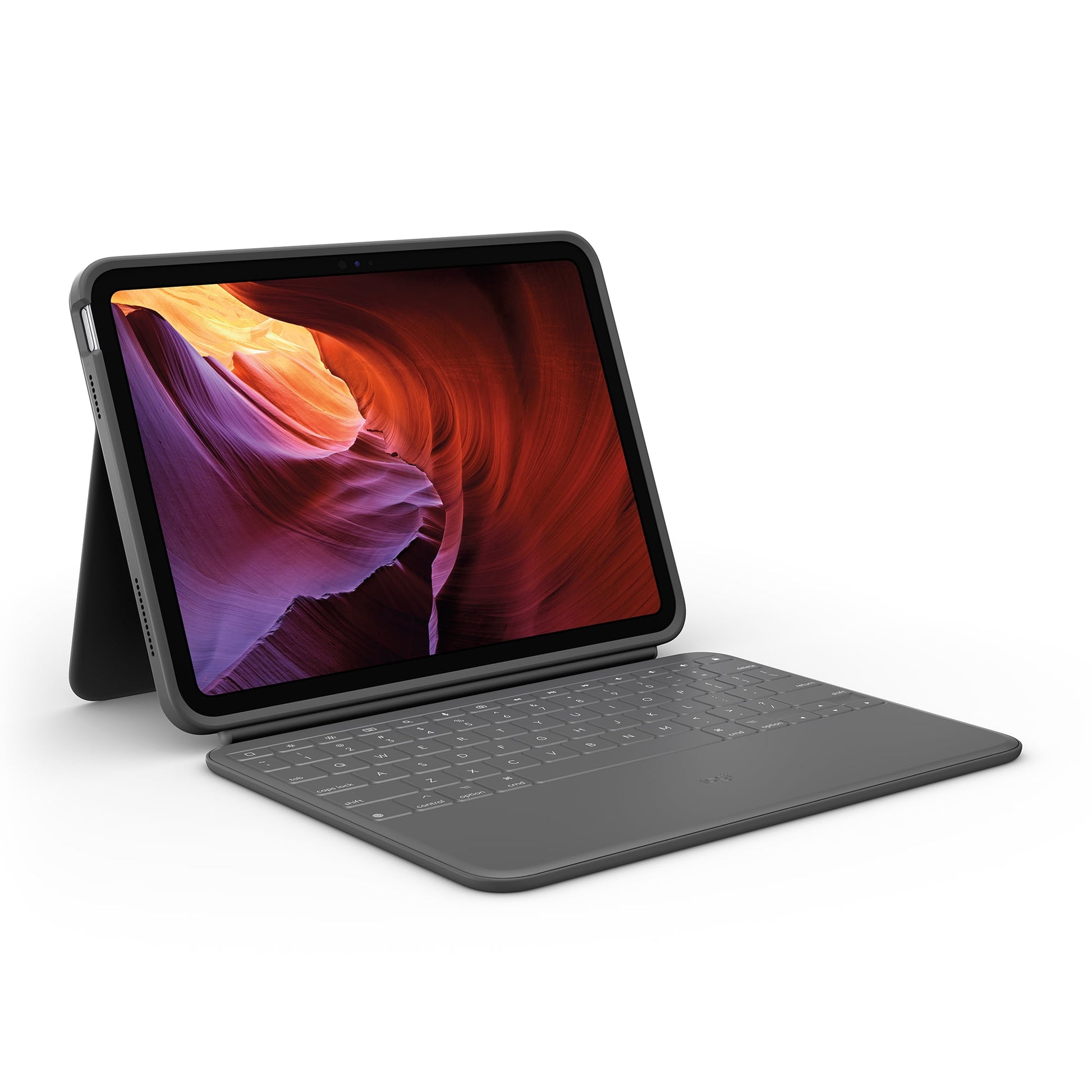 Logitech - Slim Folio Keyboard Case for Apple iPad - Latest Model - (10th Gen) - Oxford Gray