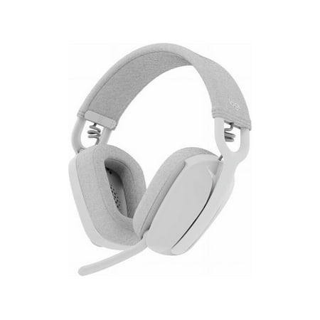 Logitech Zone Vibe 100 Lightweight Wireless Over Ear Headphones with Noise Canceling Microphone  Advanced Multipoint Bluetooth Headset  Works with Teams  Google Meet  Zoom  Mac/PC - Off White