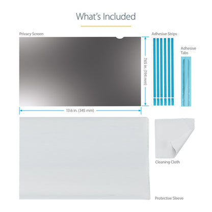 StarTech.com 15.6-inch 16:9 Laptop Privacy Filter, Anti-Glare Privacy Screen w/51% Blue Light Reduction, Notebook Screen Protector w/ +/- 30 Degrees Viewing Angle, Matte/Glossy