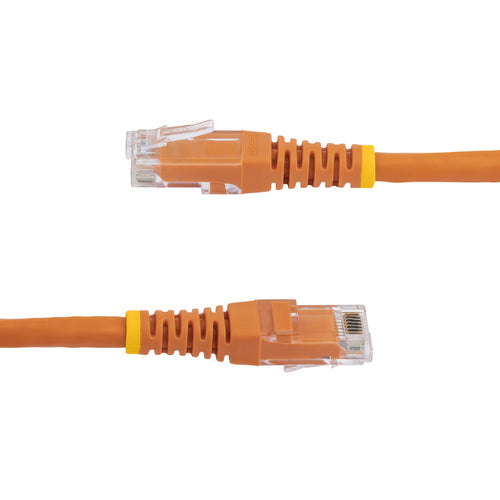 StarTech.com 35ft CAT6 Ethernet Cable - Orange CAT 6 Gigabit Ethernet Wire -250MHz 100W PoE RJ45 UTP Molded Network/Patch Cord w/Strain Relief/ Individually Tested