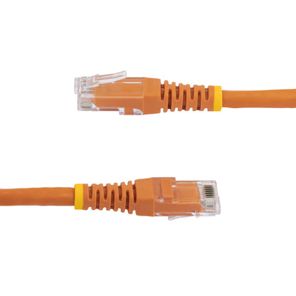 StarTech.com 35ft CAT6 Ethernet Cable - Orange CAT 6 Gigabit Ethernet Wire -250MHz 100W PoE RJ45 UTP Molded Network/Patch Cord w/Strain Relief/ Individually Tested