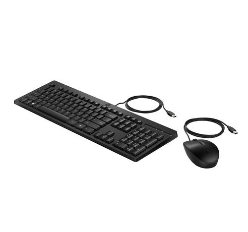 HP 225 WIRED MOUSE AND KB G2 UNITED STATES / CANADA ENGLISH keyboard Mouse included Office USB Black