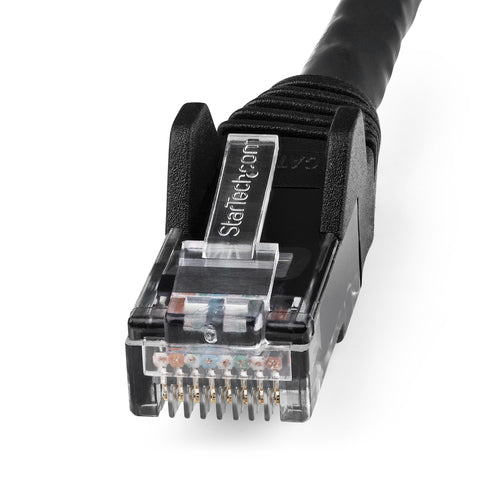 StarTech.com 30cm(1ft) CAT6 Ethernet Cable - LSZH (Low Smoke Zero Halogen) - 10 Gigabit 250Mhz 100W PoE RJ45 UTP Network Patch Cord Snagless with Strain Relief - Black CAT 6, ETL Verified, 24AWG