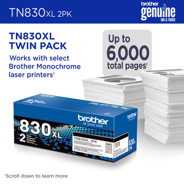Brother TN-830XL2PK toner cartridge 2 pc(s) Original Black
