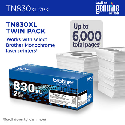 Brother TN-830XL2PK toner cartridge 2 pc(s) Original Black