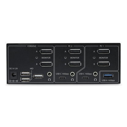 StarTech.com 2-Port Dual-Monitor DisplayPort KVM Switch, 8K 60Hz / 4K 144Hz, DP 1.4, 2x USB 10Gbps Ports, 4x USB HID Ports, Hotkey Switching, TAA Compliant