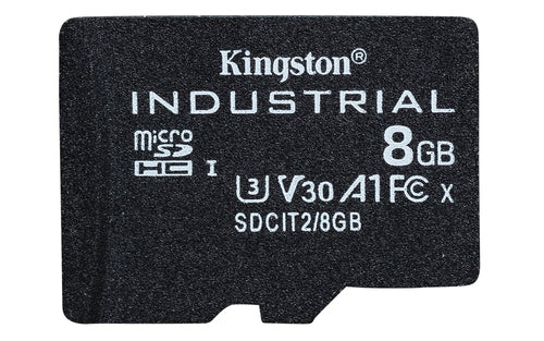 Kingston Technology 8GB microSDHC Industrial C10 A1 pSLC Card + SD Adapter