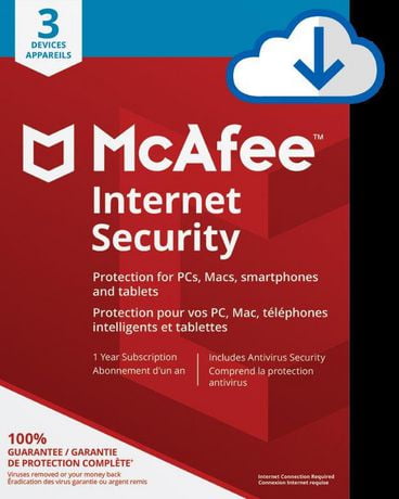McAfee Internet Security, 3 Devices 1 Year, PC/Mac Download