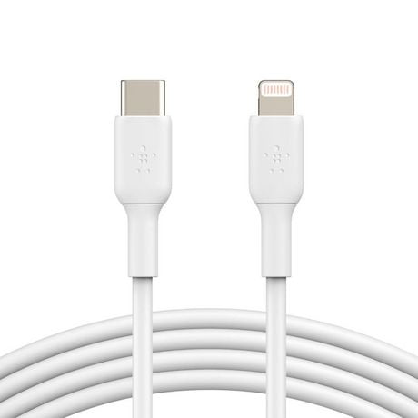 BELKIN CAA003bt1MWH White BOOST CHARGE USB-C Cable with Lightning Connector