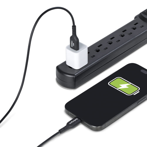 StarTech.com 10ft (3m) USB-A to USB-C Charging Cable, Charge & Sync, 3A, USB 2.0, TPE Jacket - Black USB Charging Cord