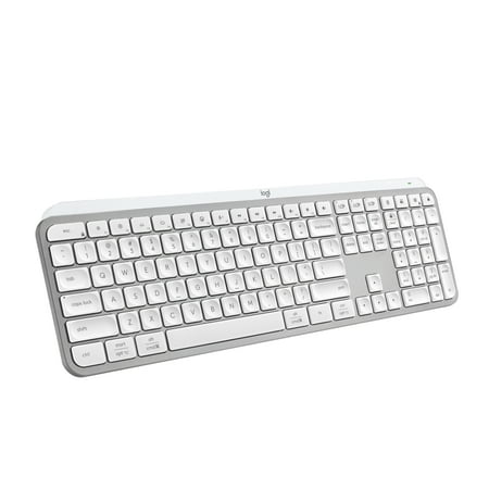 Logitech - MX Keys S Universal Full-size Wireless Scissor Keyboard for PC and Mac with Backlit keys - Pale Gray