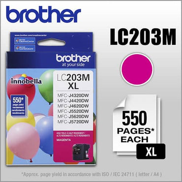 Brother LC203 Magenta Ink Cartridge High Yield (LC203MS) 1106361