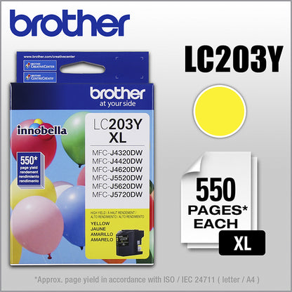 Brother LC 203 Yellow Ink Cartridge High Yield (LC203YS) 1106362