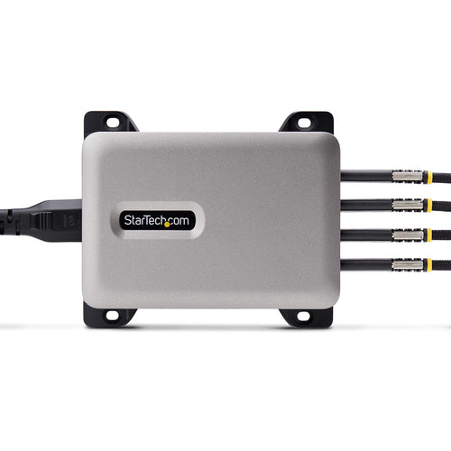 StarTech.com 4-Port Multi-Device USB-C Charger, 240W Total, Single Port 140W EPR, PD 3.1, Screw Locking Ports, Surface Mounting, Ideal for Boardrooms, 2x 10ft USB-C Side Locking 240W Cables Included