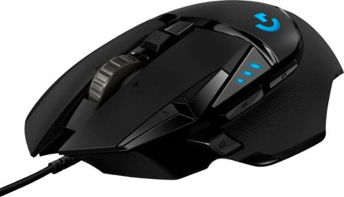 Logitech G502 HERO High Performance Wired Gaming Mouse  HERO 25K Sensor  25 600 DPI  RGB  Adjustable Weights  Black