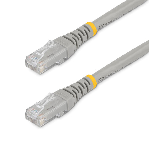 StarTech.com 6ft CAT6 Ethernet Cable - Gray CAT 6 Gigabit Ethernet Wire -250MHz 100W PoE RJ45 UTP Molded Network/Patch Cord w/Strain Relief/ Individually Tested