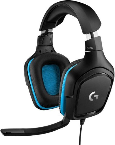 Logitech G432 Wired Gaming Headset  7.1 Surround Sound  DTS Headphone:X 2.0  50 mm Audio Drivers  USB and 3.5 mm Jack  Flip-to-Mute Mic  PC  Black