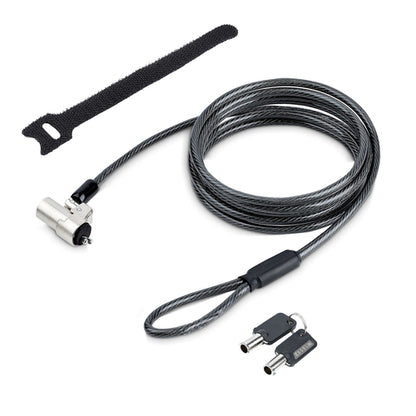 StarTech.com Laptop Cable Lock Compatible With Noble Wedge®; 6Ft (2m), Anti-Theft Keyed Lock, Security Cable for Dell XPS/Latitude/2-in-1 Notebooks, Cut-Resistant, Steel Cable Lock For Laptop