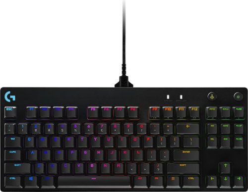 Logitech G PRO Mechanical Gaming Keyboard  Ultra Portable Tenkeyless Design  Detachable Micro USB Cable  16.8 Million Color LIGHTSYNC RGB Backlit Keys