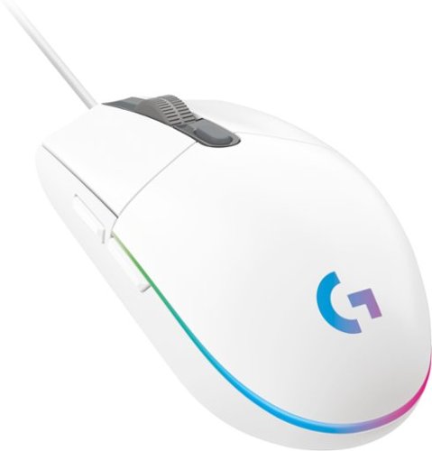 Logitech G203 Wired Gaming Mouse  8 000 DPI  Rainbow Optical Effect LIGHTSYNC RGB  6 Programmable Buttons  White