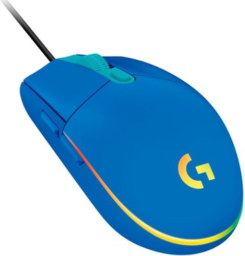 Logitech - G203 LIGHTSYNC Wired Optical Gaming Mouse with 8,000 DPI sensor - Wired - Blue