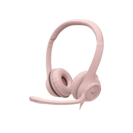 Logitech - H390 Wired USB On-Ear Stereo Headphones - Rose