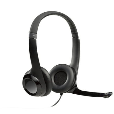 Logitech H390 Wired Headset  Stereo Headphones with Noise-Cancelling Microphone  USB  In-Line Controls  PC/Mac/Laptop - Black
