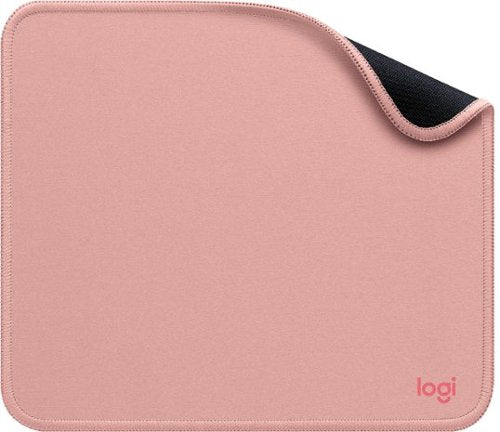 Logitech Mouse Pad - Studio Series  Computer Mouse Mat with Anti-slip Rubber Base  Easy Gliding  Spill-Resistant Surface  Dark Rose